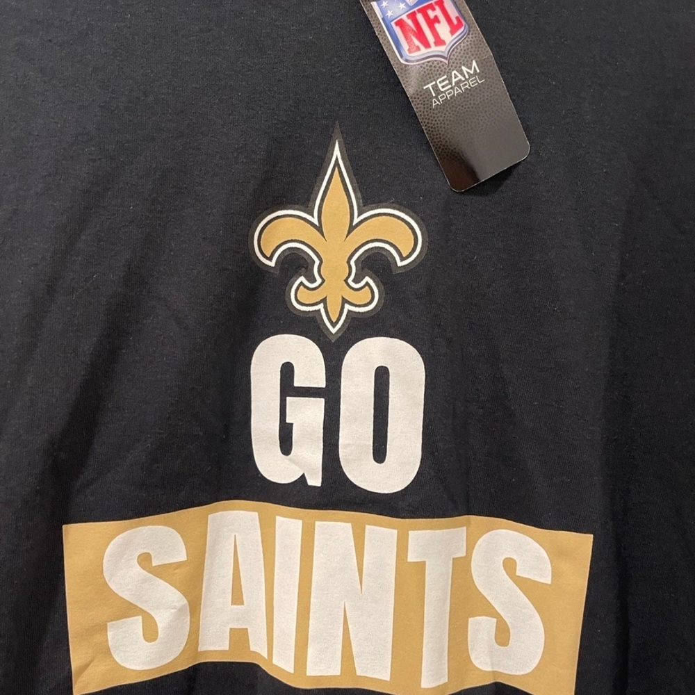 NFL Black and Gold Saints Short Sleeve Tee